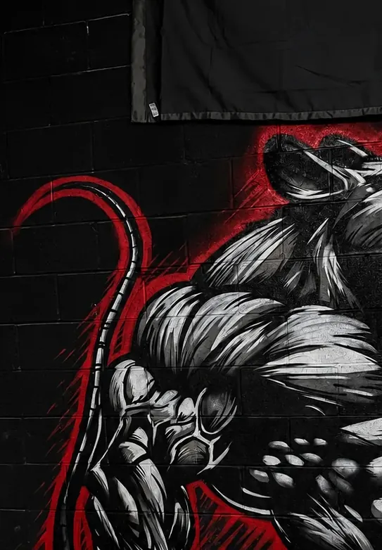 Gym Rat mural — detail 1