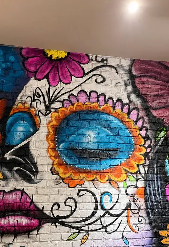Sugar Skull mural — detail 1